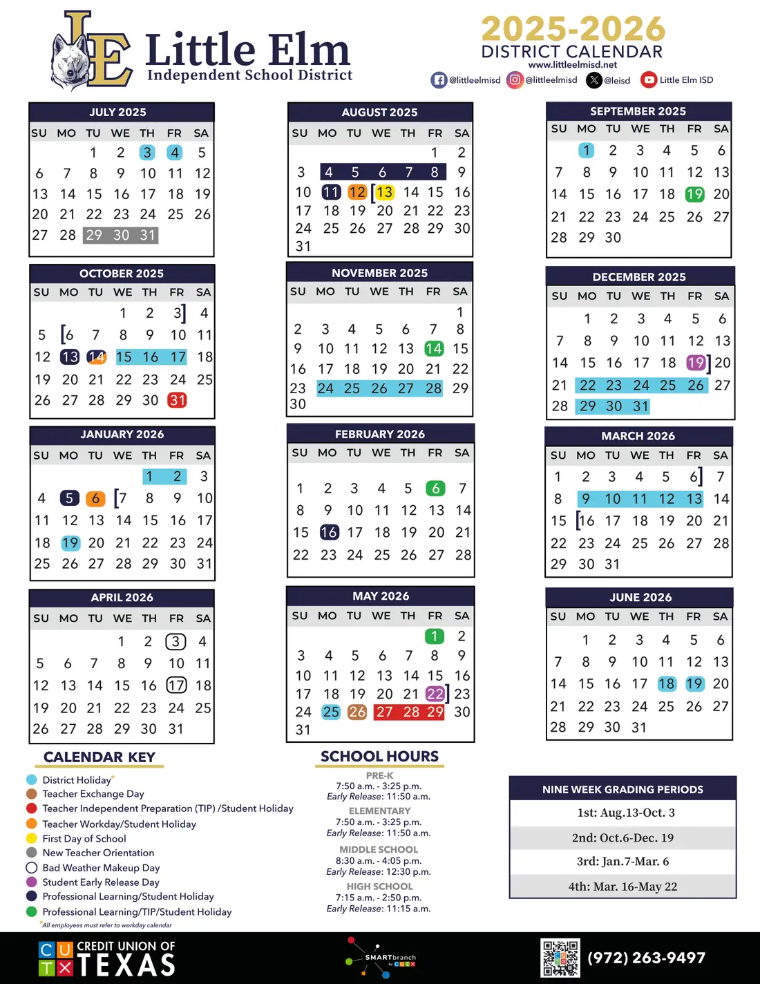 Little Elm ISD 2026–2027 academic calendar