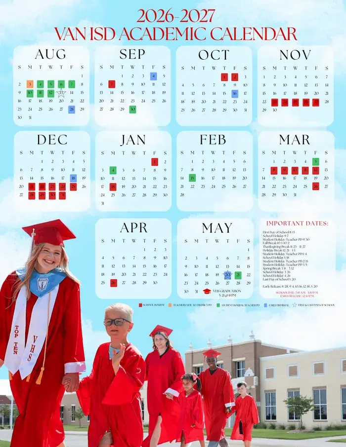 Van ISD 2026–2027 academic calendar