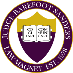 Judge Barefoot Sanders Law Magnet logo
